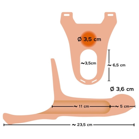 Страпон полый Orion Silicone Strap-on