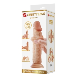 Фаллос Quentin с подвижной кожей