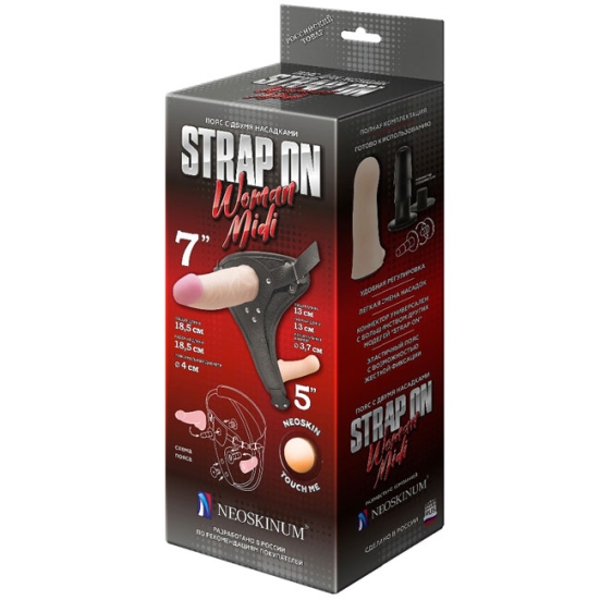 Страпон Woman Midi - 2 насадки